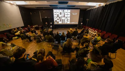 SODAS 2123 event hall during symposium Politics of Space 2022. Photo by Vitalij Cerviakov