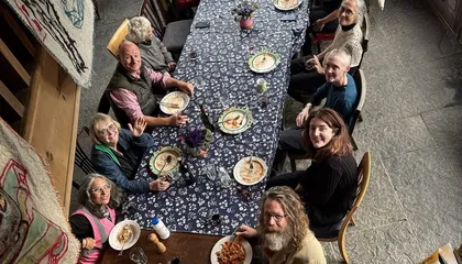 Community dinner at the Convergence festival
